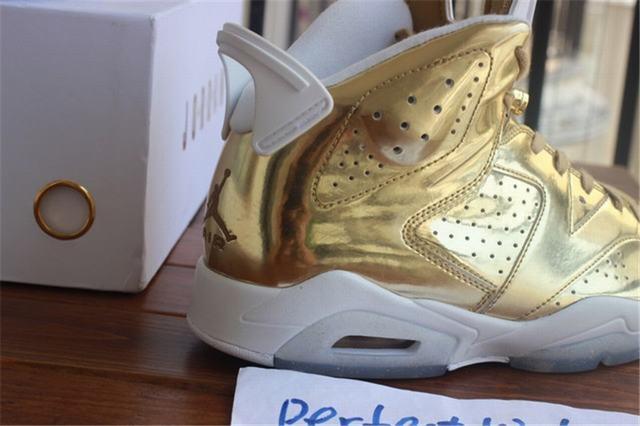 Authentic Air Jordan 6 Gold Pinnacle